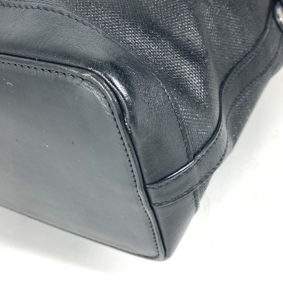 HERMES Black Coated Canvas Shoulder Bag - Picture 6 of 14